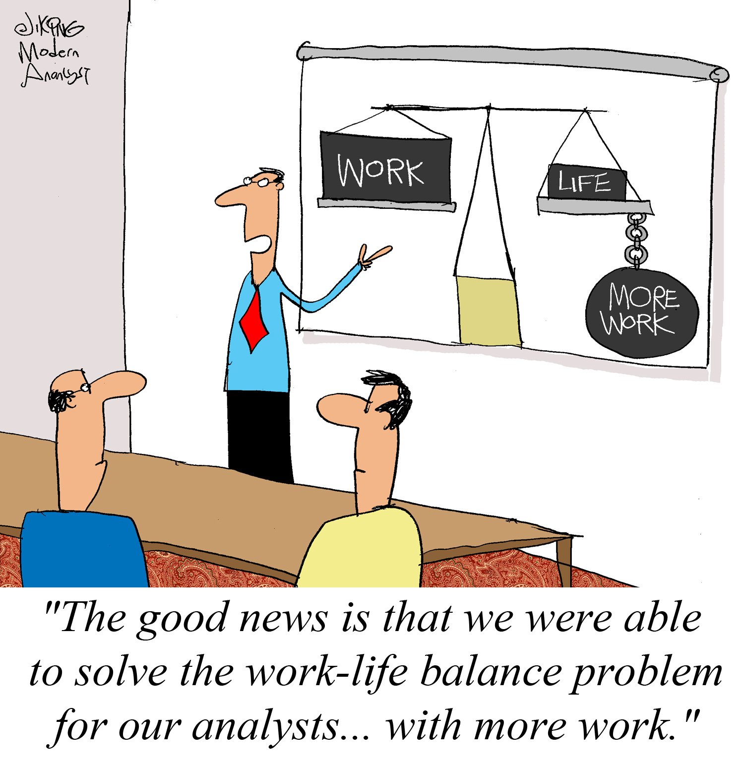 Humor - Cartoon: Work-Life Balance for the Business Analysts